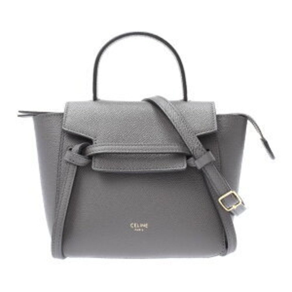 Celine Belt Bag Pico Gray Grained Calfskin Handbag